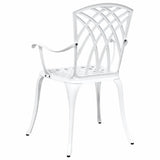 Garden Chair 2 pcs White 55 x 56.5 x 91cm Aluminium