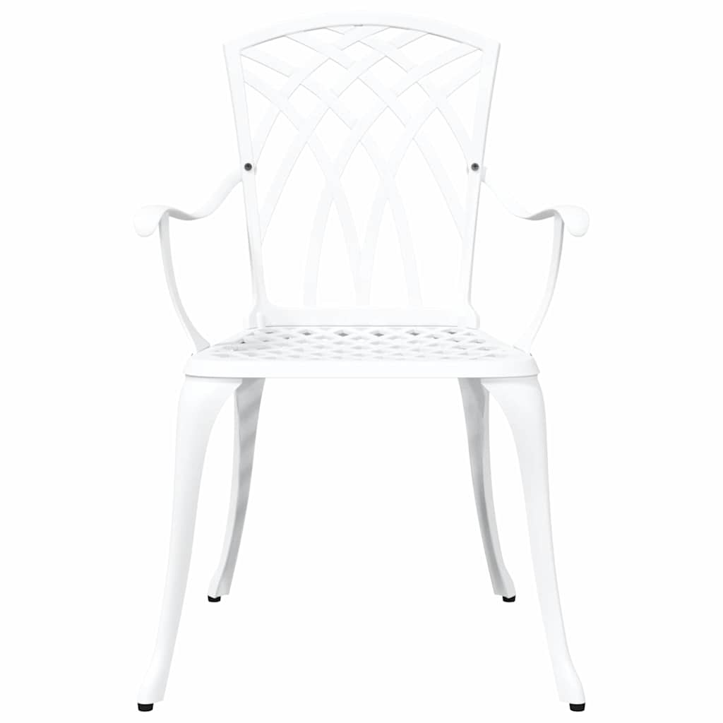 Garden Chair 2 pcs White 55 x 56.5 x 91cm Aluminium