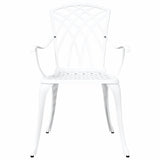 Garden Chair 2 pcs White 55 x 56.5 x 91cm Aluminium