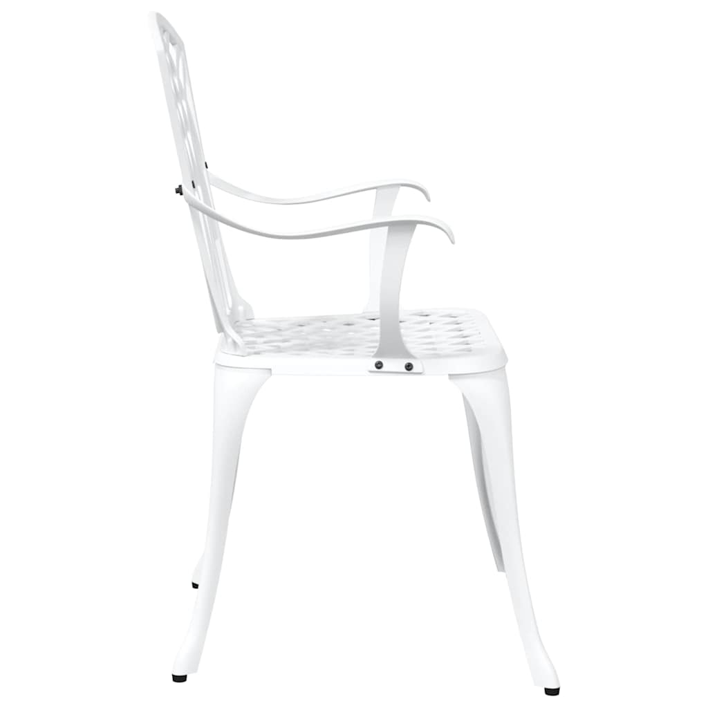 Garden Chair 2 pcs White 55 x 56.5 x 91cm Aluminium