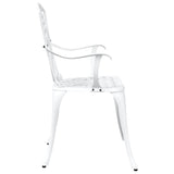 Garden Chair 2 pcs White 55 x 56.5 x 91cm Aluminium