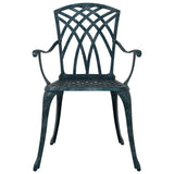 Garden Chair 2 pcs Green 55 x 56.5 x 91cm Aluminium