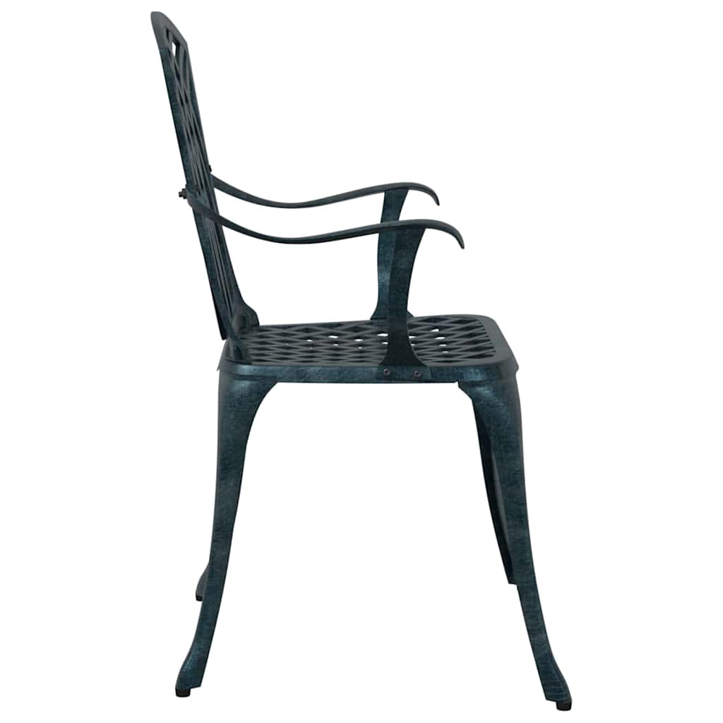 Garden Chair 2 pcs Green 55 x 56.5 x 91cm Aluminium