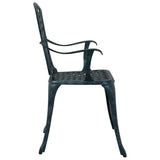 Garden Chair 2 pcs Green 55 x 56.5 x 91cm Aluminium