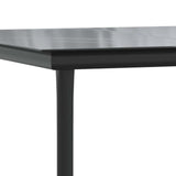5 Piece Garden Dining Set Black Poly Rattan Glass