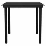 3 Piece Garden Dining Set Brown Poly Rattan Glass