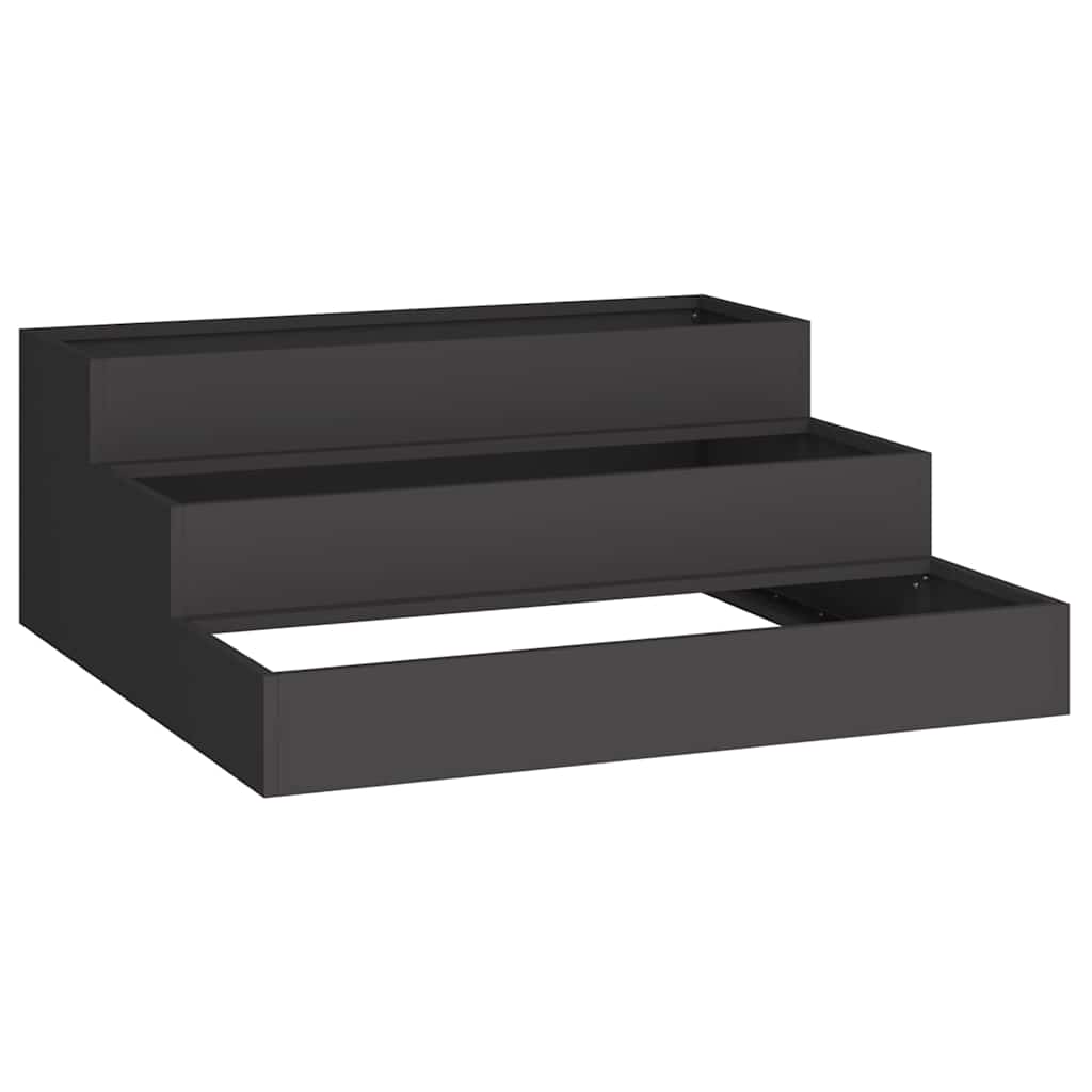 Garden Planter Black 90 x 90 x 35 cm Steel