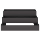 Garden Planter Black 90 x 90 x 35 cm Steel
