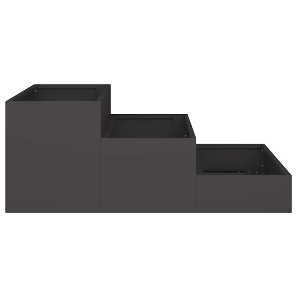 Garden Planter Black 90 x 90 x 35 cm Steel