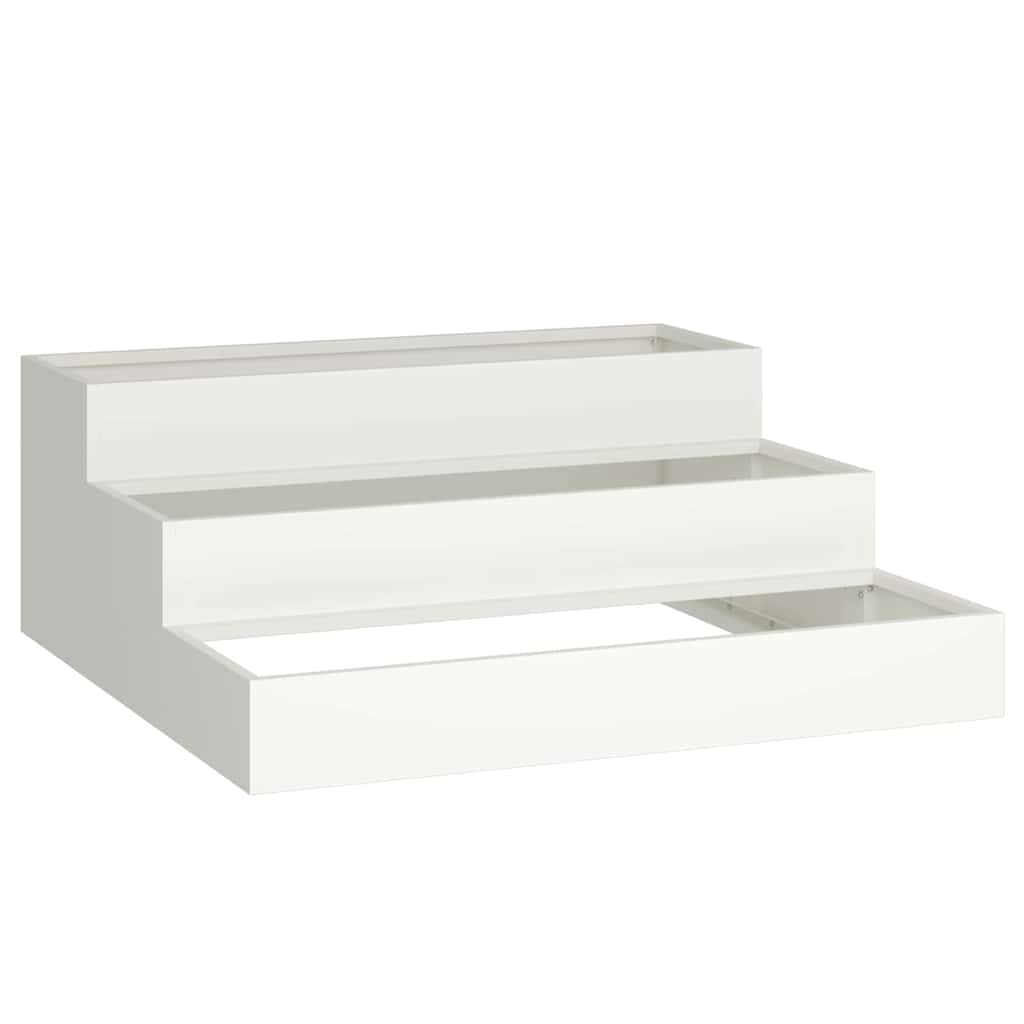 Garden Planter White 90 x 90 x 35 cm Steel