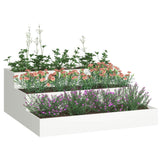 Garden Planter White 90 x 90 x 35 cm Steel