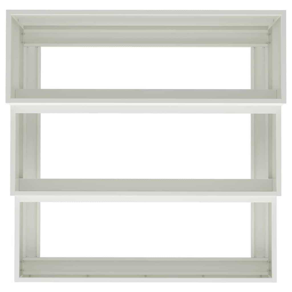 Garden Planter White 90 x 90 x 35 cm Steel