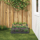 Garden Planter Anthracite 90 x 90 x 35 cm Steel