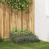 Garden Planter Olive green 90 x 90 x 35 cm Steel