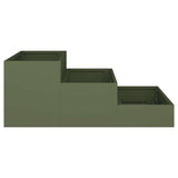 Garden Planter Olive green 90 x 90 x 35 cm Steel