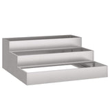 Garden Planter Silver 90 x 90 x 35 cm Stainless steel