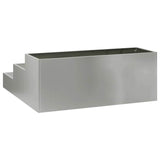 Garden Planter Silver 90 x 90 x 35 cm Galvanised steel
