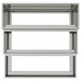 Garden Planter Silver 90 x 90 x 35 cm Galvanised steel