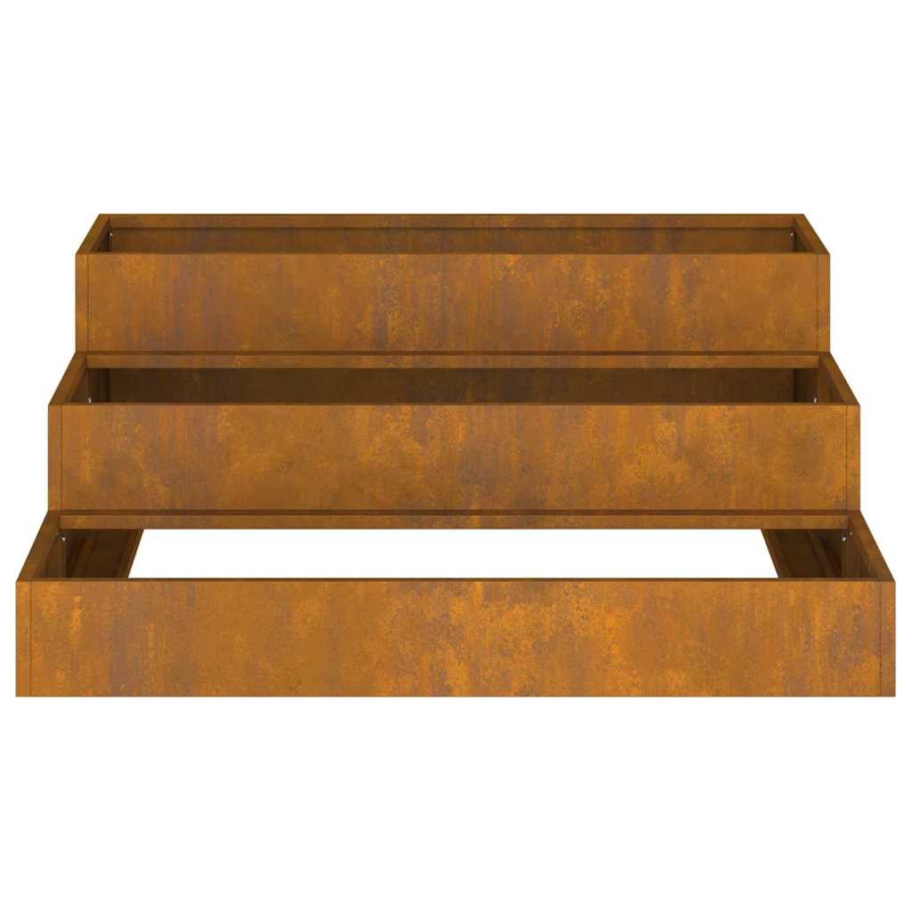 Garden Planter Rusty 90 x 90 x 35 cm Weathering steel