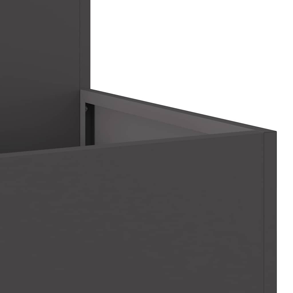 Garden Planter Black 80 x 80 x 48 cm Steel