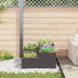 Garden Planter Black 80 x 80 x 48 cm Steel