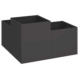 Garden Planter Black 80 x 80 x 48 cm Steel