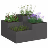 Garden Planter Black 80 x 80 x 48 cm Steel