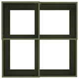 Garden Planter Olive green 80 x 80 x 48 cm Steel