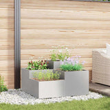 Garden Planter Silver 80 x 80 x 48 cm Stainless steel