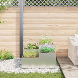 Garden Planter Silver 80 x 80 x 48 cm Galvanised steel