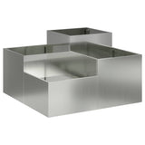 Garden Planter Silver 80 x 80 x 48 cm Galvanised steel