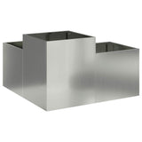 Garden Planter Silver 80 x 80 x 48 cm Galvanised steel