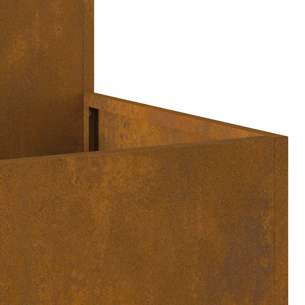 Garden Planter Rusty 100 x 100 x 48 cm Weathering steel