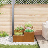 Garden Planter Rusty 100 x 100 x 48 cm Weathering steel