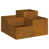 Garden Planter Rusty 100 x 100 x 48 cm Weathering steel