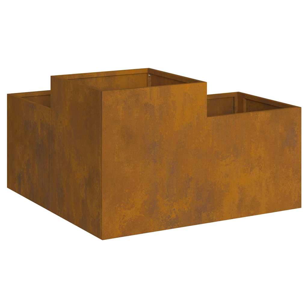 Garden Planter Rusty 100 x 100 x 48 cm Weathering steel