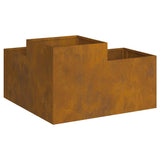 Garden Planter Rusty 100 x 100 x 48 cm Weathering steel