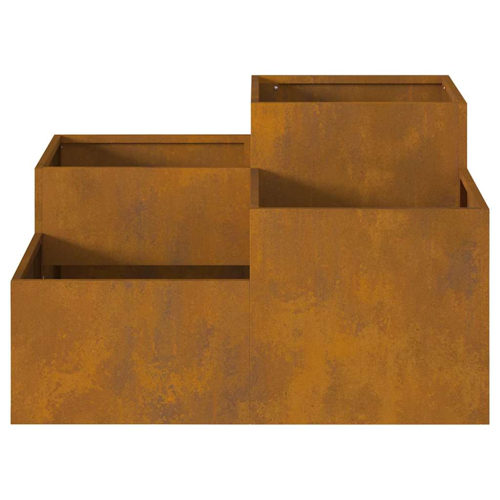 Garden Planter Rusty 100 x 100 x 48 cm Weathering steel
