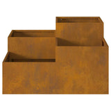 Garden Planter Rusty 100 x 100 x 48 cm Weathering steel