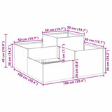 Garden Planter Black 100 x 100 x 48 cm Steel