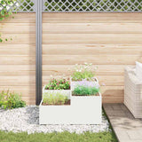 Garden Planter White 100 x 100 x 48 cm Steel