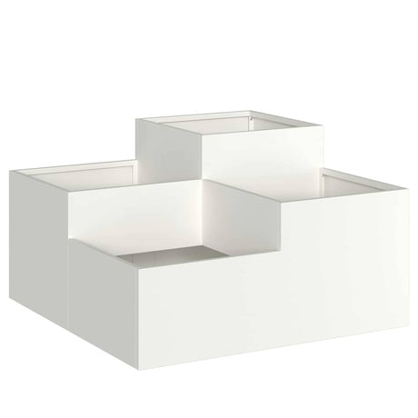 Garden Planter White 100 x 100 x 48 cm Steel