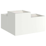 Garden Planter White 100 x 100 x 48 cm Steel