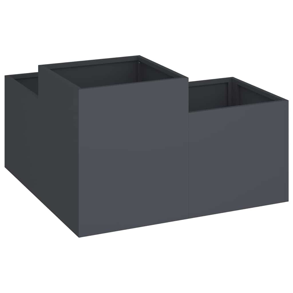 Garden Planter Anthracite 100 x 100 x 48 cm Steel