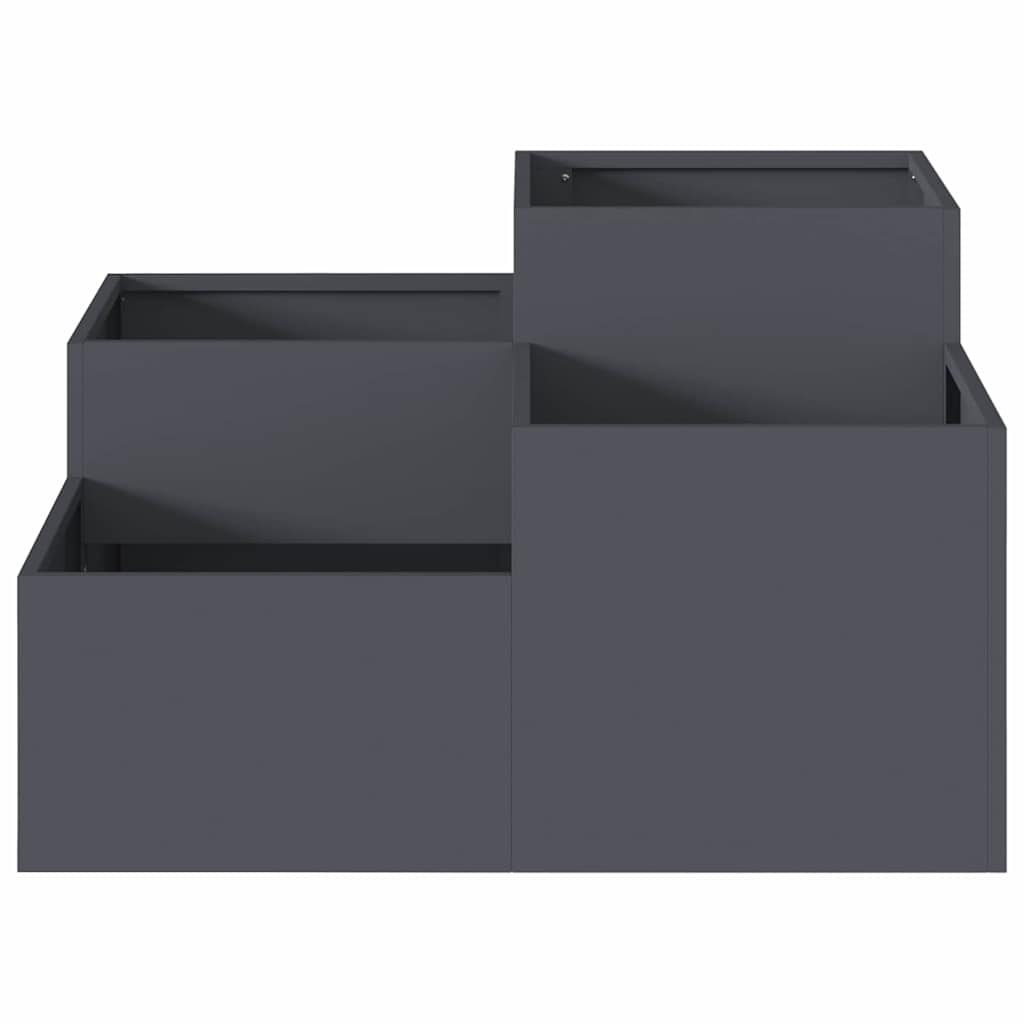 Garden Planter Anthracite 100 x 100 x 48 cm Steel