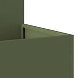 Garden Planter Olive green 100 x 100 x 48 cm Steel