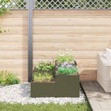 Garden Planter Olive green 100 x 100 x 48 cm Steel