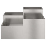 Garden Planter Silver 100 x 100 x 48 cm Stainless steel