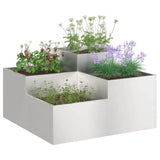 Garden Planter Silver 100 x 100 x 48 cm Stainless steel