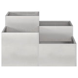 Garden Planter Silver 100 x 100 x 48 cm Stainless steel